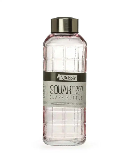 Dubblin Square Glass Water Bottle 750 ml