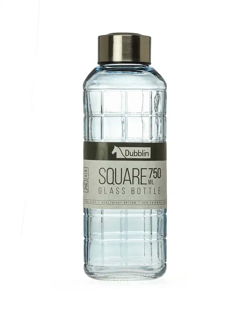 Dubblin Square Glass Water Bottle 750 ml