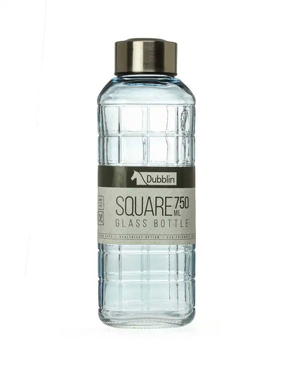 Dubblin Square Glass Water Bottle 750 ml