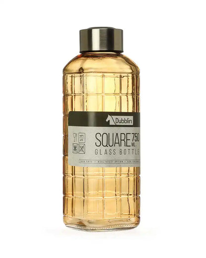 Dubblin Square Glass Water Bottle 750 ml