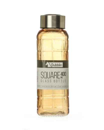 Dubblin Square Glass Water Bottle 400 ml