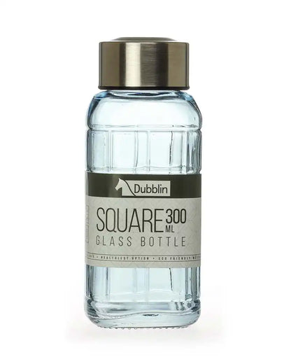 Dubblin Square Glass Water Bottle 300 ml