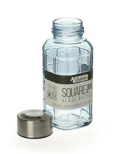 Dubblin Square Glass Water Bottle 300 ml