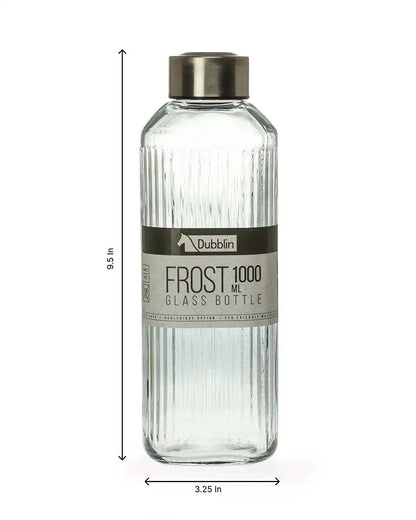 Dubblin Frost Glass Water Bottle 1000 ml