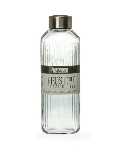 Dubblin Frost Glass Water Bottle 1000 ml