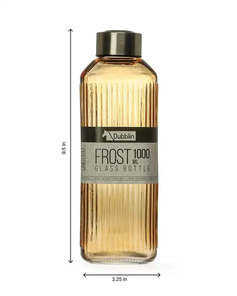 Dubblin Frost Glass Water Bottle 1000 ml