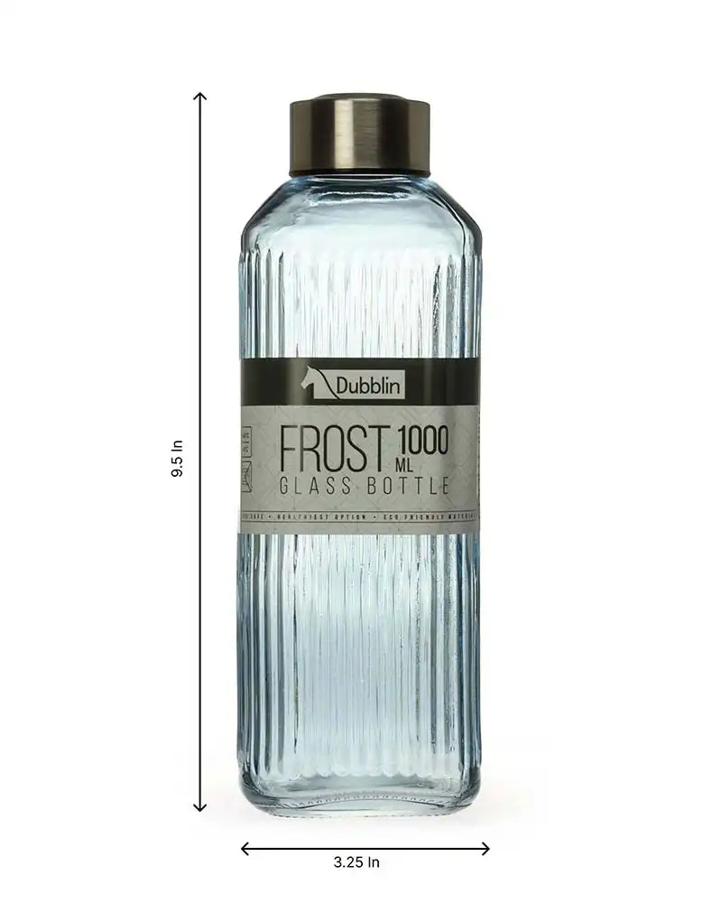 Dubblin Frost Glass Water Bottle 1000 ml