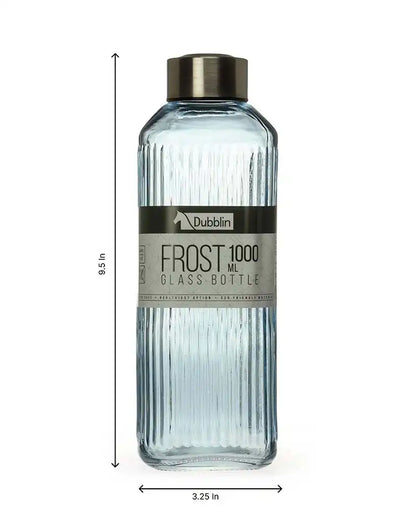Dubblin Frost Glass Water Bottle 1000 ml