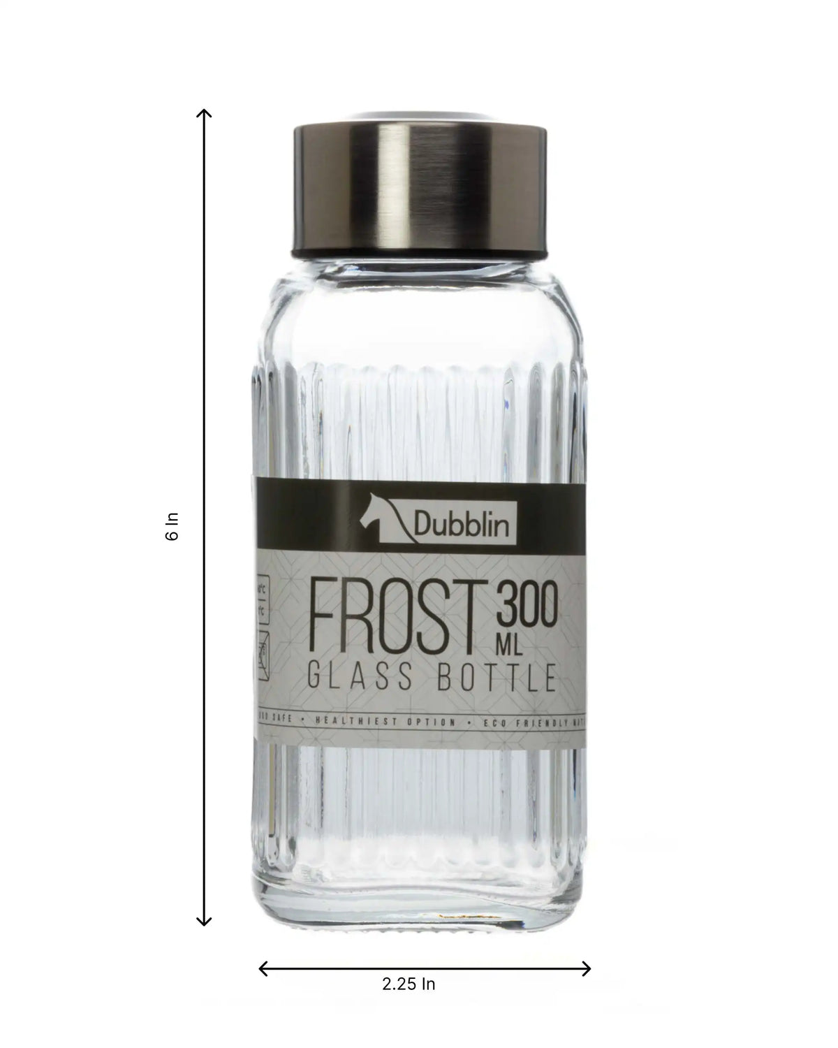Dubblin Frost Glass Water Bottle 300 ml