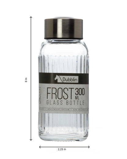 Dubblin Frost Glass Water Bottle 300 ml