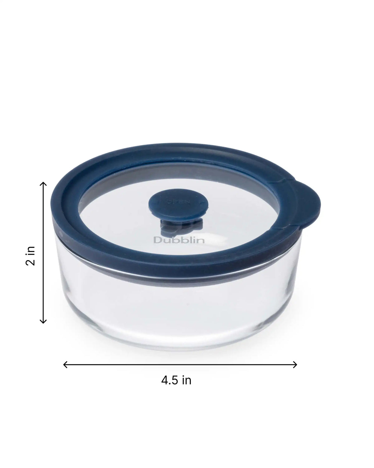 Dubblin Elegance Borosilicate Glass Baking Dish with Lid 270 ml