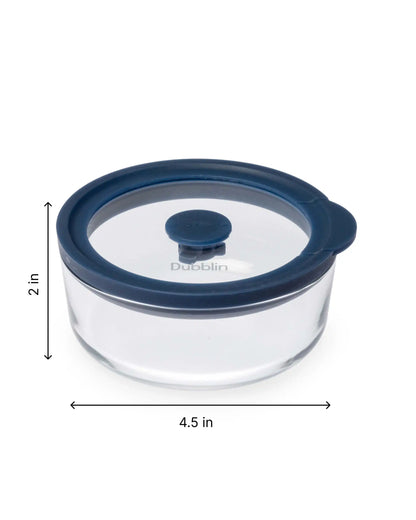 Dubblin Elegance Borosilicate Glass Baking Dish with Lid 270 ml