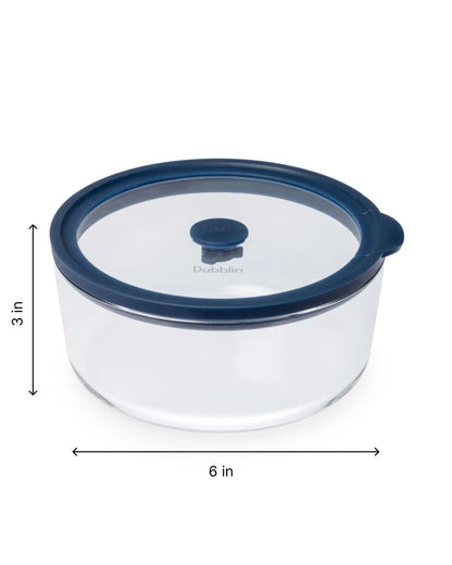 Dubblin Elegance Borosilicate Glass Baking Dish with Lid 820 ml