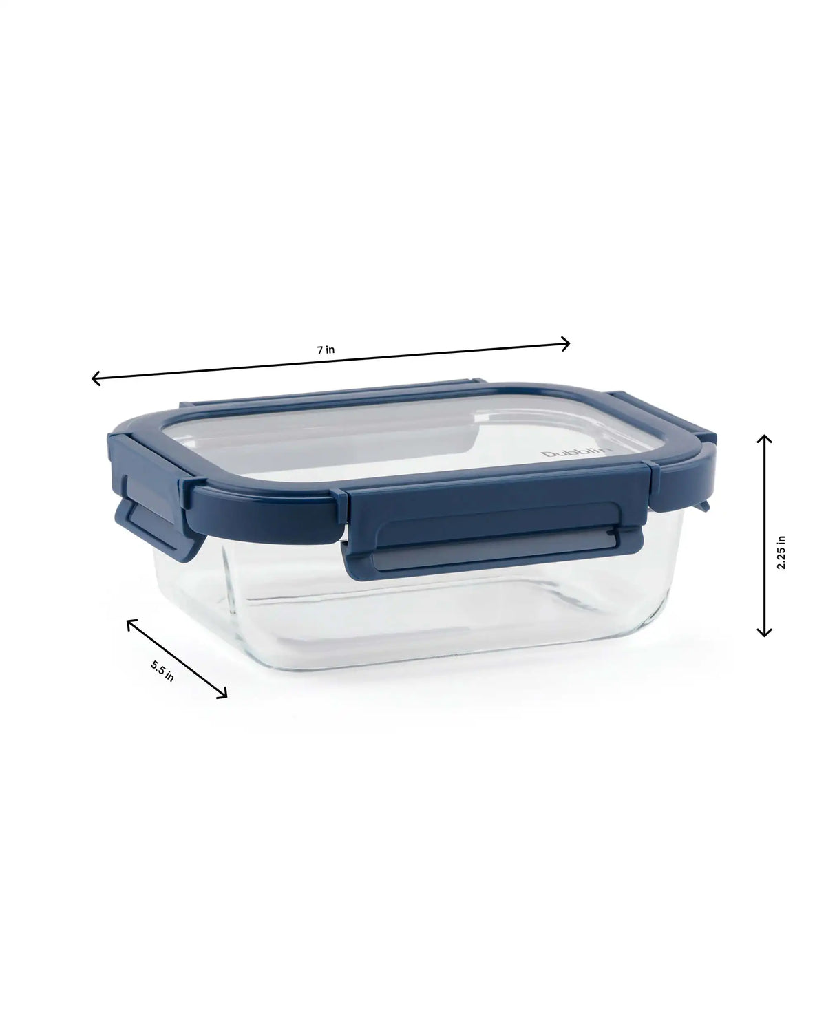 Dubblin KIG Set of 5 Rectangle Glass Food Storage Containers