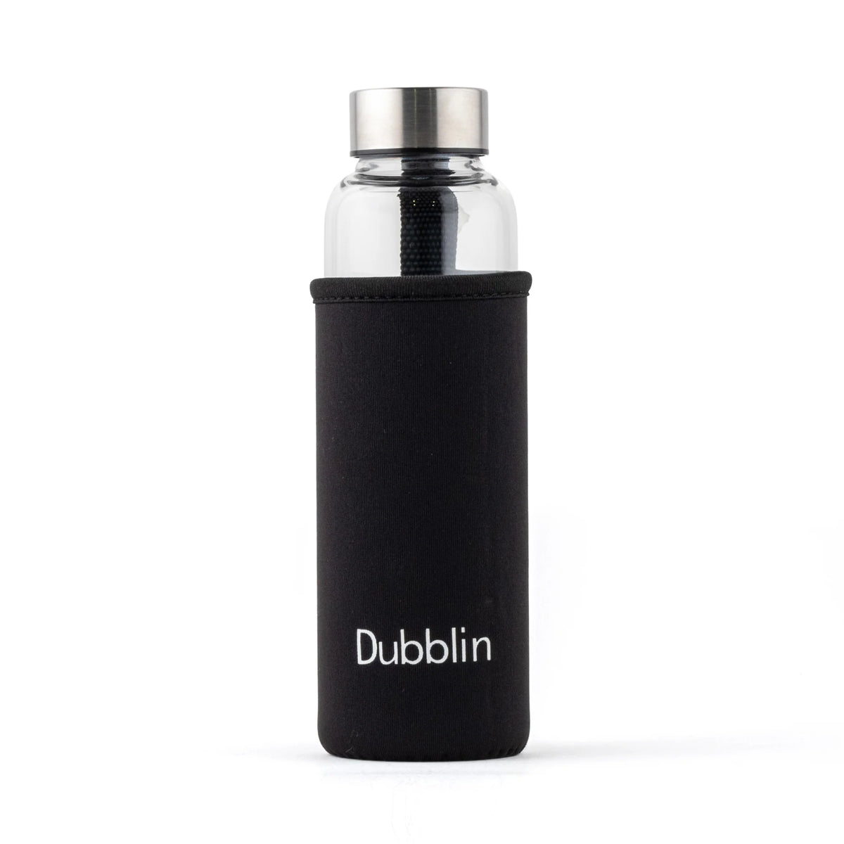 Dubblin Stream With Bag Glass Water Bottle 400 ml