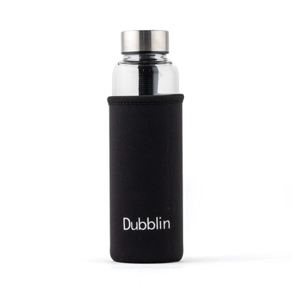Dubblin Stream With Bag Glass Water Bottle 400 ml