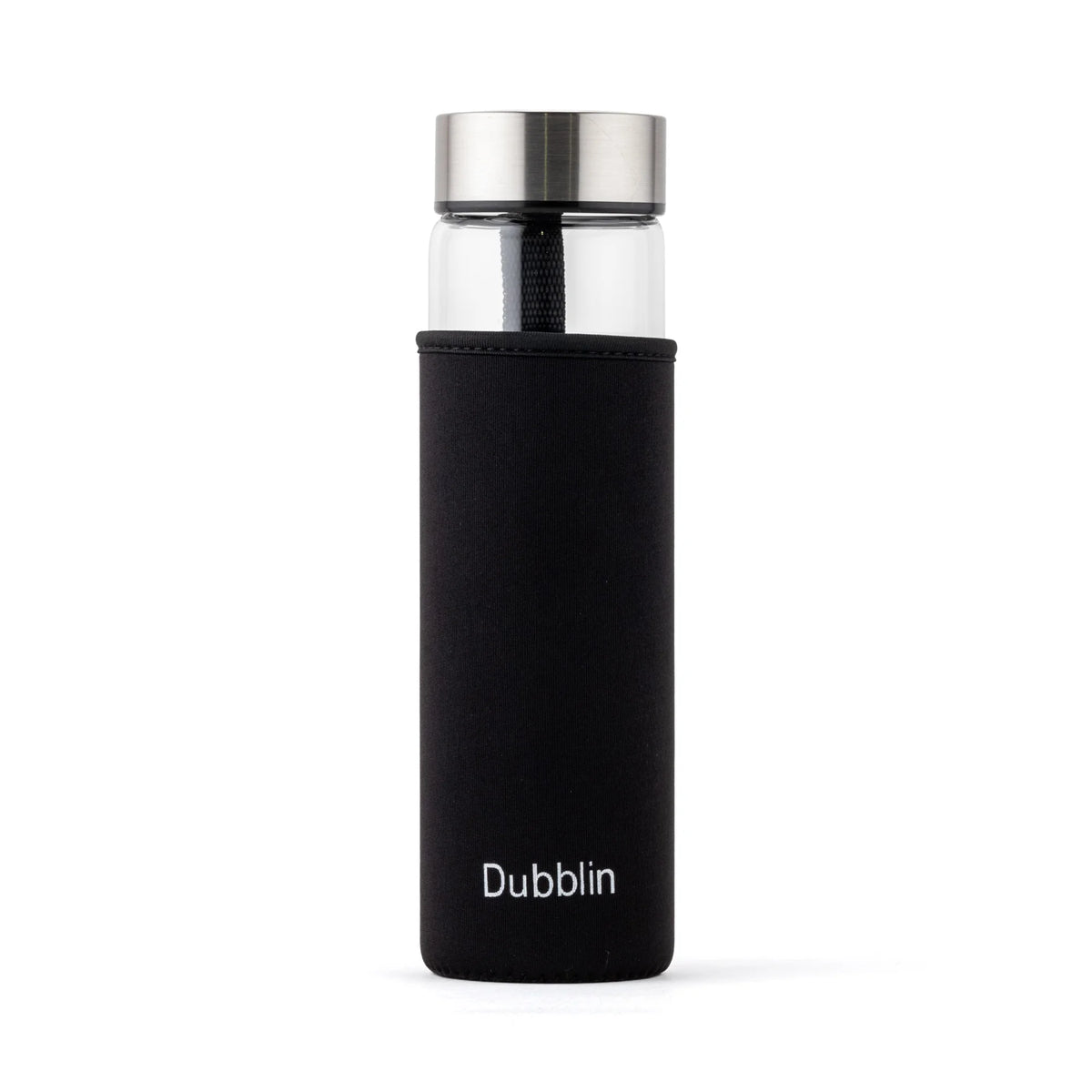 Dubblin Stream With Bag Glass Water Bottle 600 ml