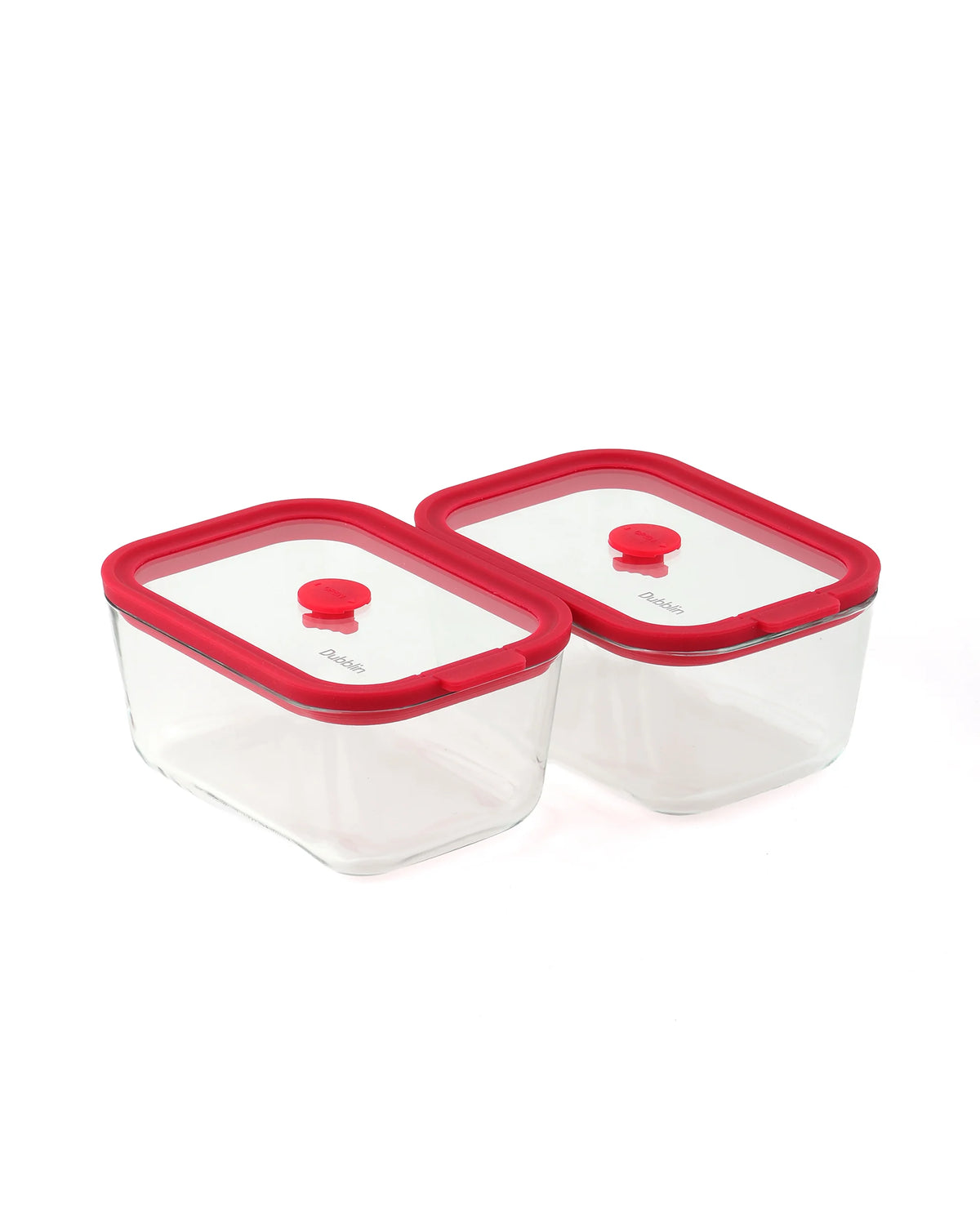 Dubblin Grace Glass Gift Set of 2 Rectangle Containers 800 ml