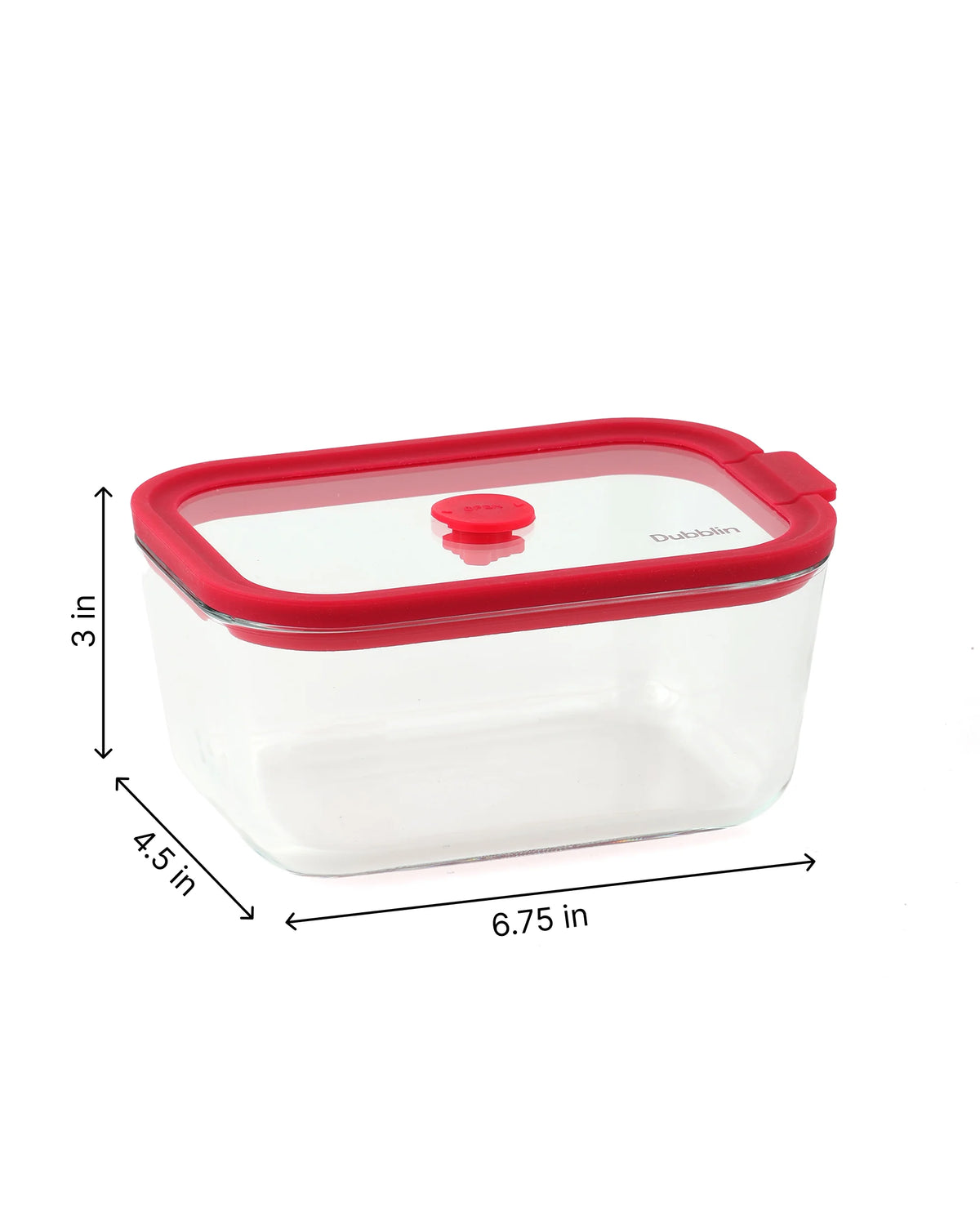 Dubblin Grace Glass Gift Set of 2 Rectangle Containers 800 ml