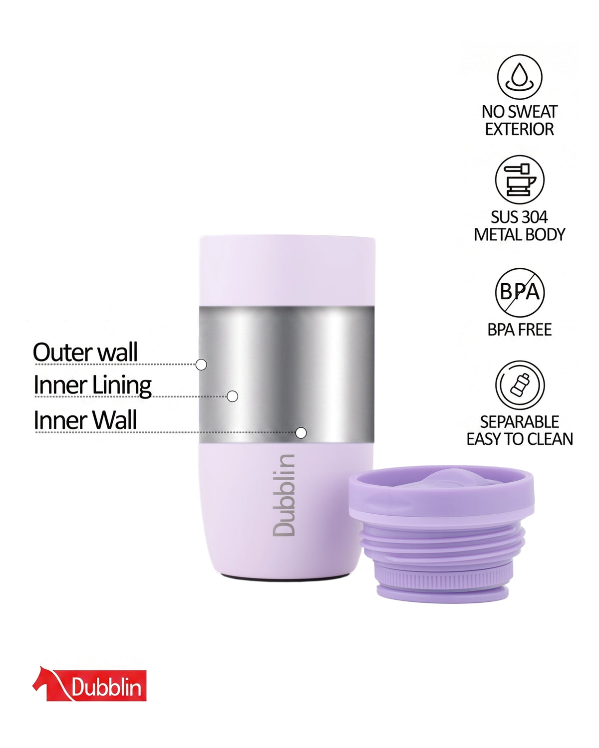 Dubblin John Stainless Steel Mug 420 ml