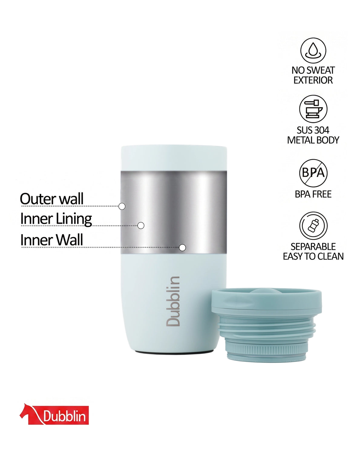 Dubblin John Stainless Steel Mug 420 ml