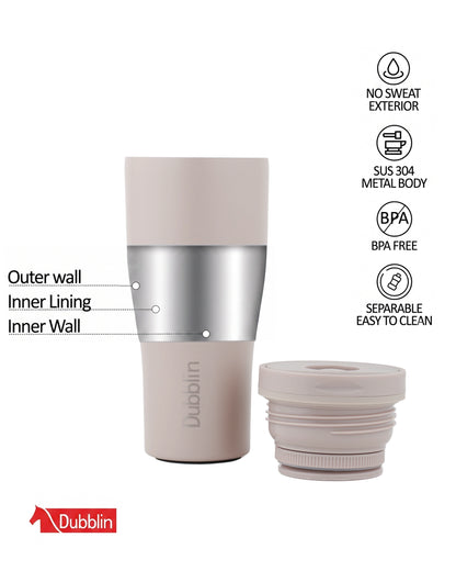 Dubblin Rose Stainless Steel Mug 330 ml
