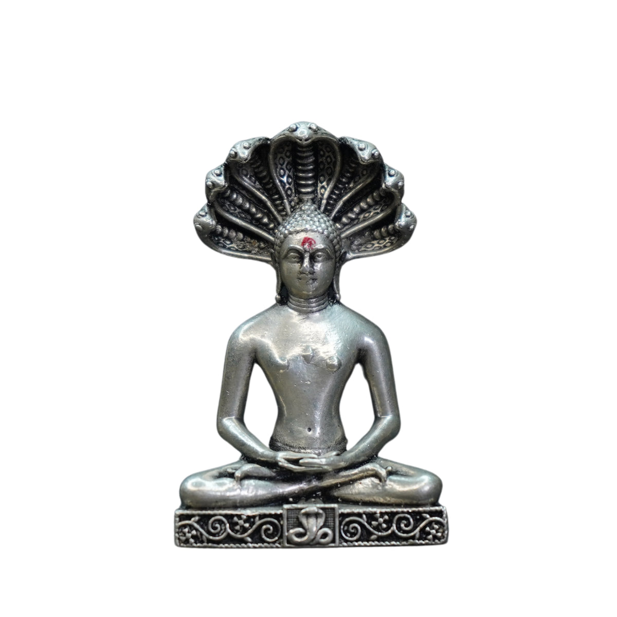 Pure Silver Antique Parshwanath Idol 67.79G By Mahita Collections - PUSHMYCART