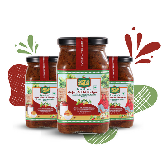 The Little Farm Company Gobhi Gajar Shalgum Pickle Bulk Combo 400g*3