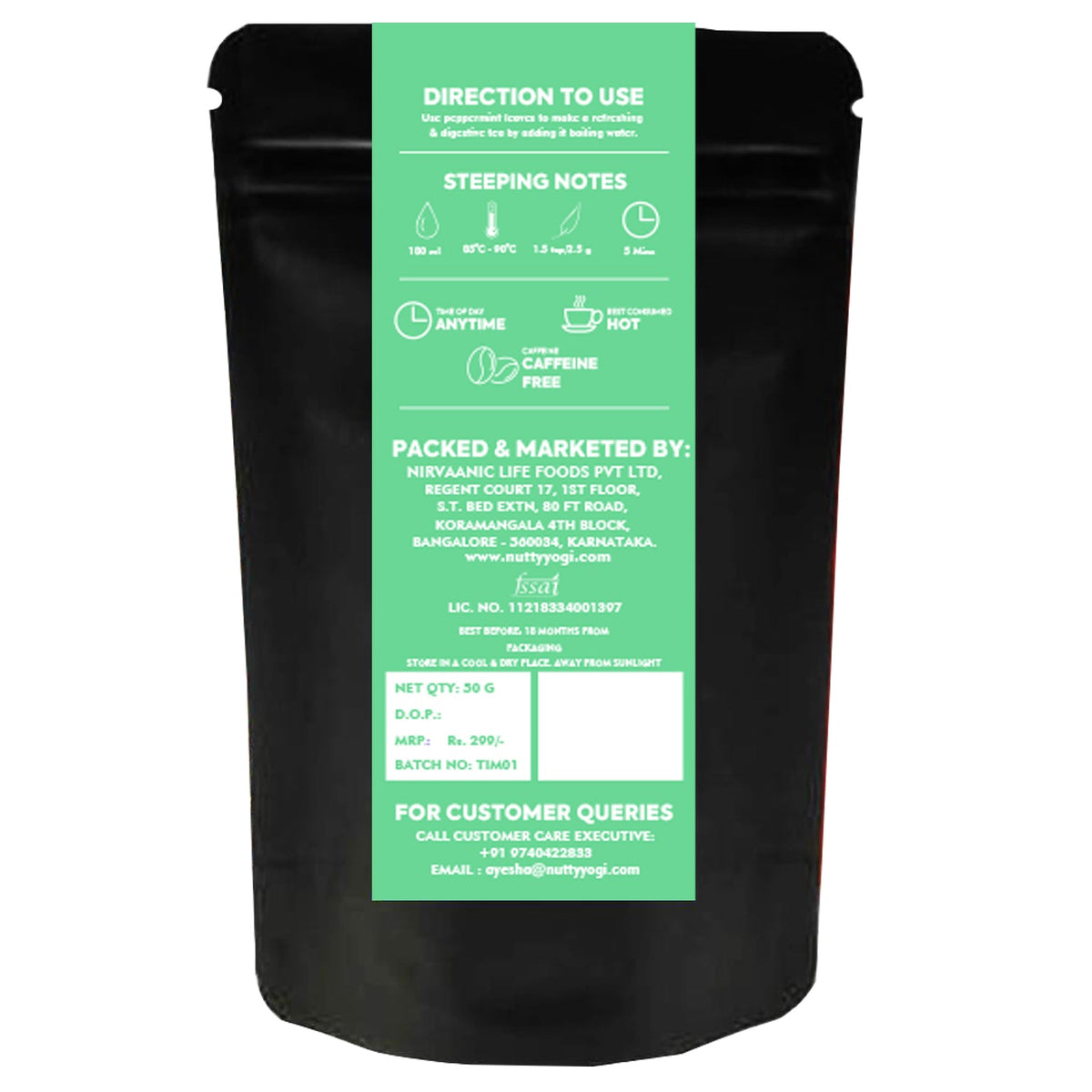 Nutty Yogi Peppermint Leaves Dried 50gm