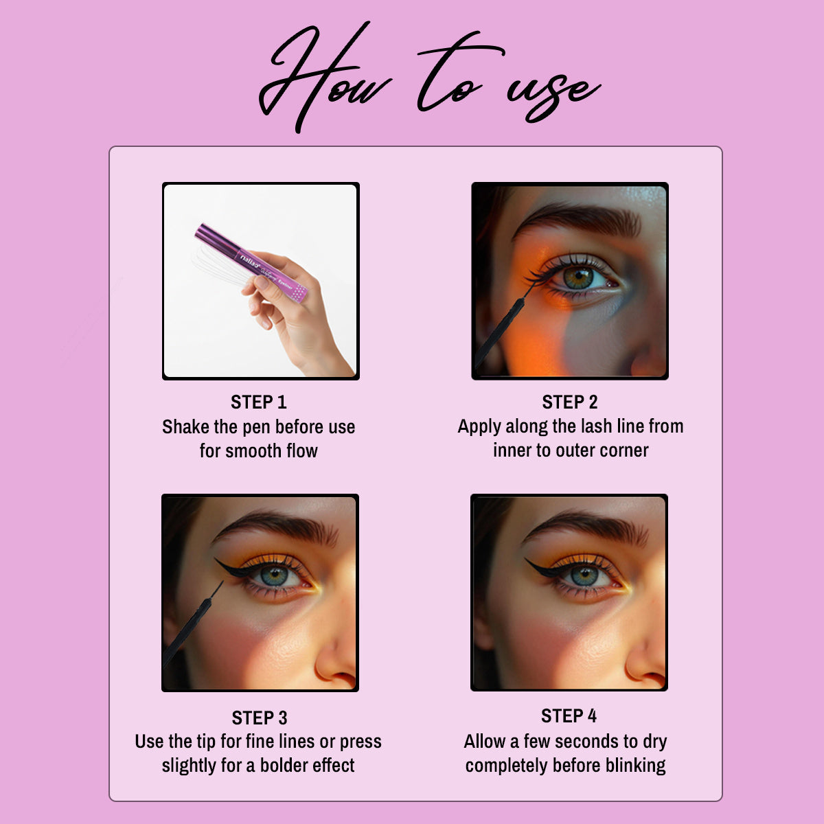 Maliao Waterproof Liquid Eyeliner - Long-Lasting, 6ml