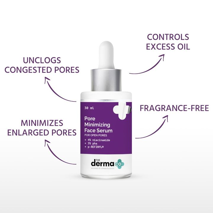 The Derma co Pore Minimizing Face Serum with 4% Niacinamide, 5% PHA and pREFINYL - PUSHMYCART