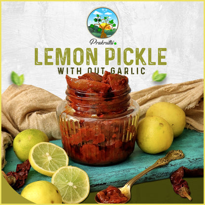 Prakruthi Lemon Pickle With Out Garlic - PUSHMYCART
