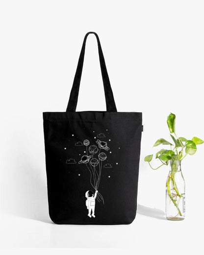 Ecoright Fly Me To Space Zipper Tote Bag