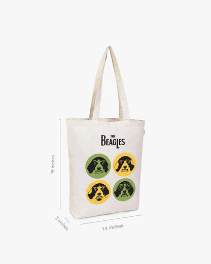 Ecoright The Beagles Zipper Tote Bag