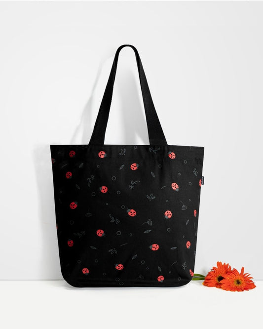 Ecoright Beetles Large Zipper Tote Bag