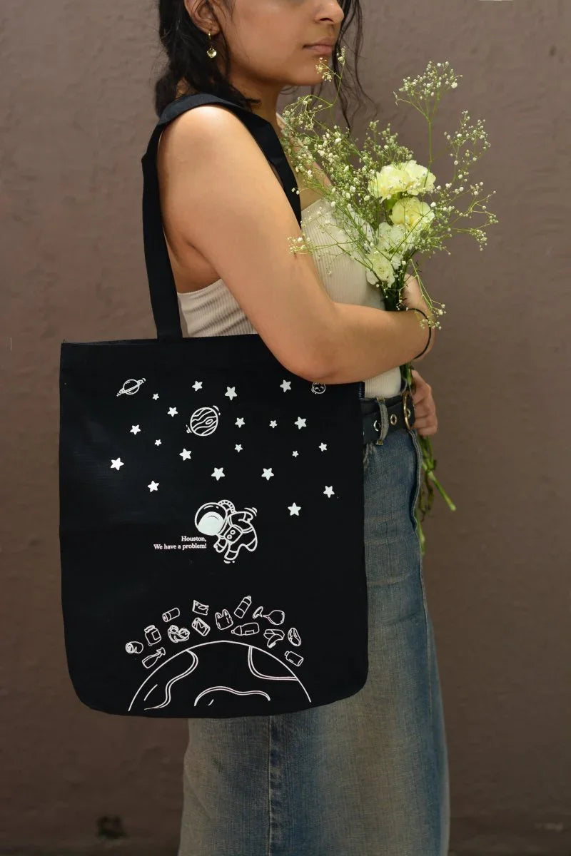 Ecoright Houston we have a problem Zipper Tote Bag