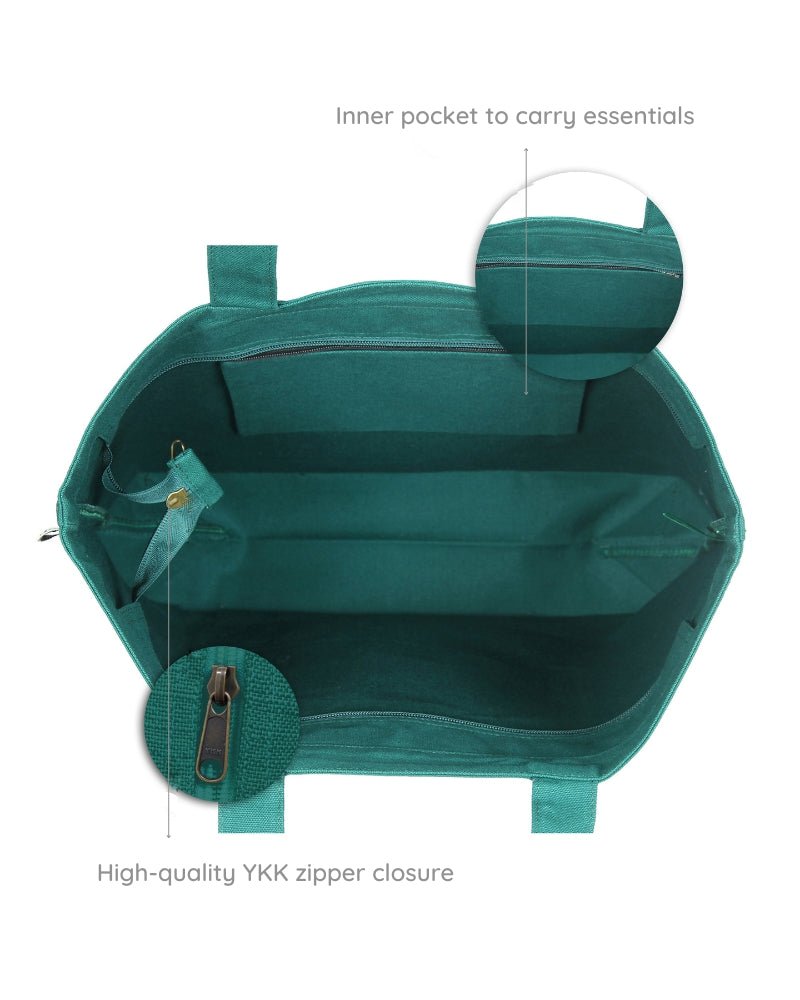 Ecoright Spectacular DragonFly Large Zipper Tote Bag