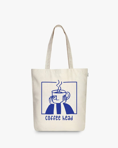 Ecoright Coffee Head Zipper Tote Bag