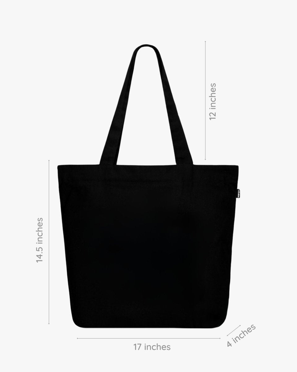 Ecoright Strawberry Vines Large Zipper Tote Bag