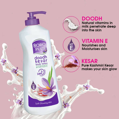BoroPlus Dhoodh Keshar Body Lotion - PUSHMYCART