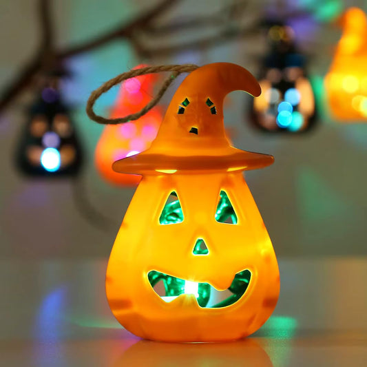 Rich Decoration Halloween Pumpkin LED Lights Flameless Battery Operated Pack of 2