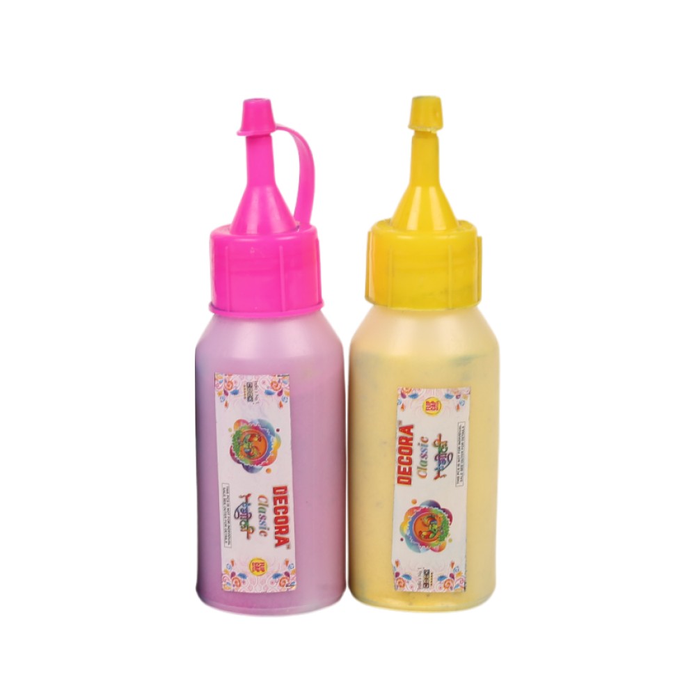 Cock Decora Classic Rangoli Colour Bottles with Flip Caps