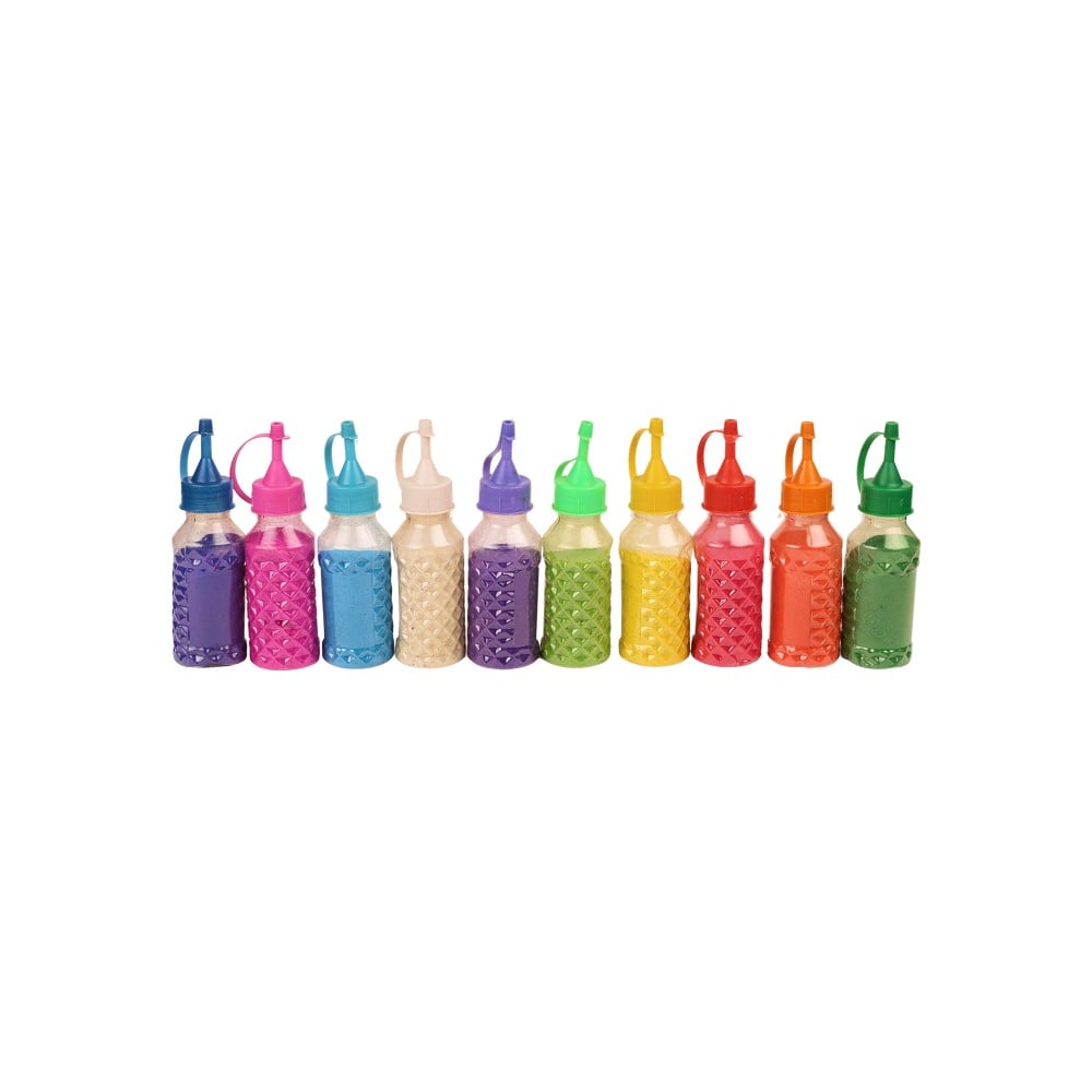 Aravi Rangoli Colour Bottles Pack of 10 Multicolour