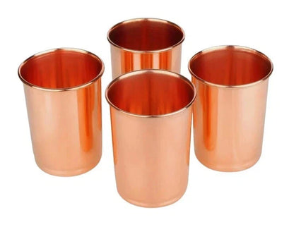 Pure Plain Copper Glass 300ml - Set of 4