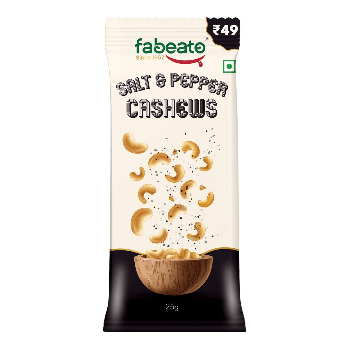 Fabeato Munch on the Go Snack Premium Salt and Pepper Cashews