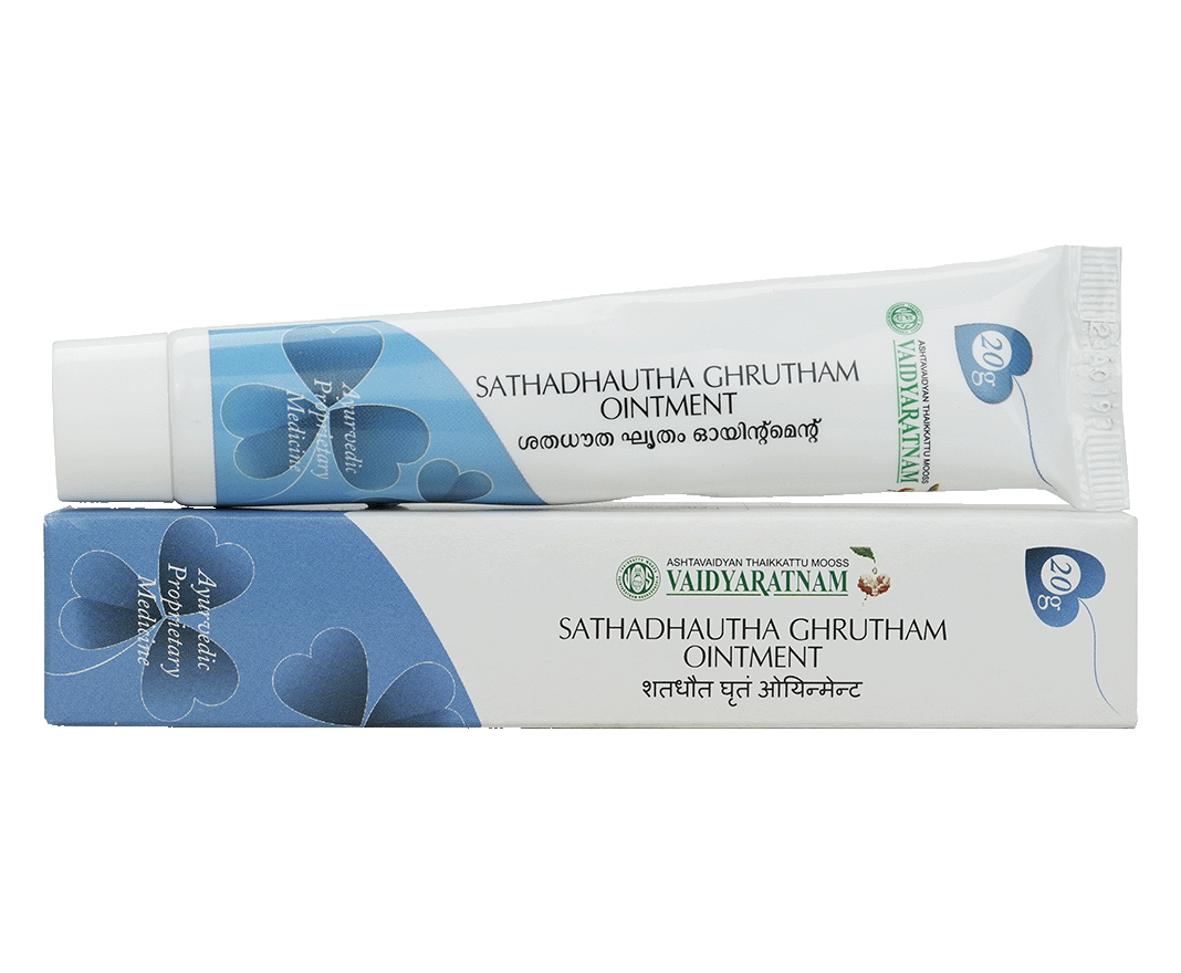 Vaidyaratnam Sathadhautha Ghrutham Ointment 20g