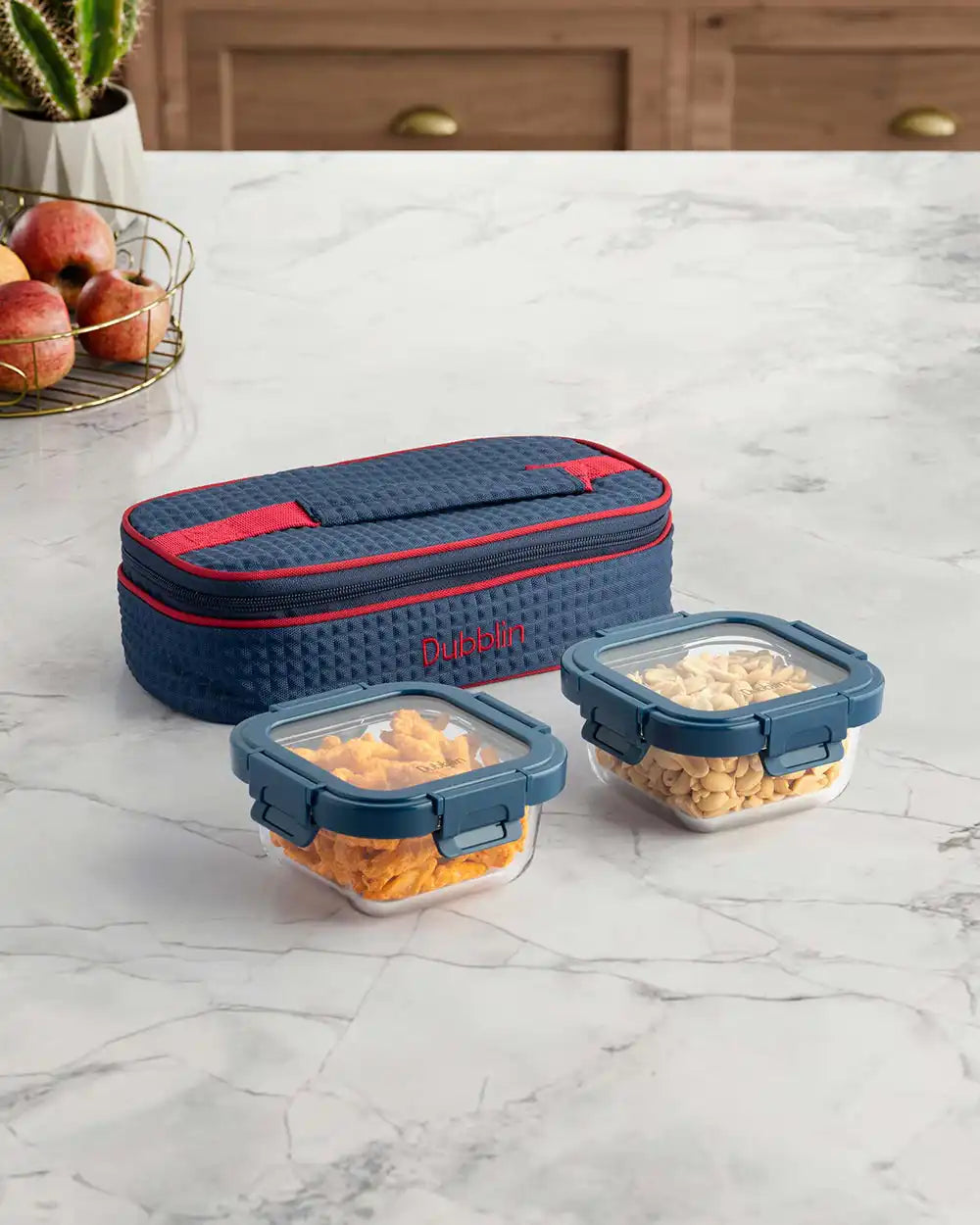 Dubblin Sleek Glass Lunch Box Set of 2