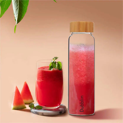 Dubblin Bamboo Glass Water Bottle 1000 ml