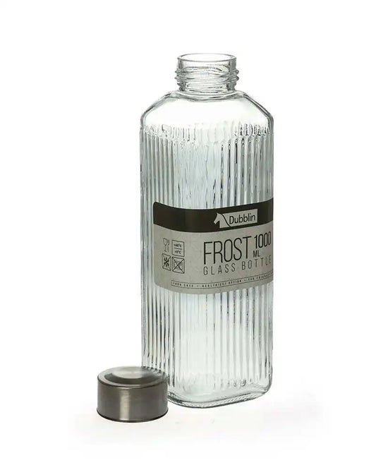 Dubblin Frost Glass Water Bottle 1000 ml
