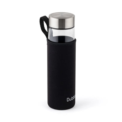 Dubblin Stream With Bag Glass Water Bottle 600 ml